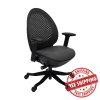 Techni Mobili RTA-1819C-BK Deco LUX Executive Office Chair, Black